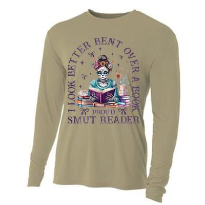 I Look Better Bent Over A Book Proud Smut Reader Cooling Performance Long Sleeve Crew