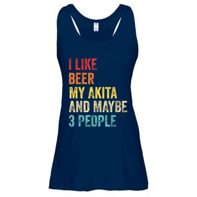 I Like Beer My Akita Maybe 3 People Dog Owner Lover Gifts Ladies Essential Flowy Tank