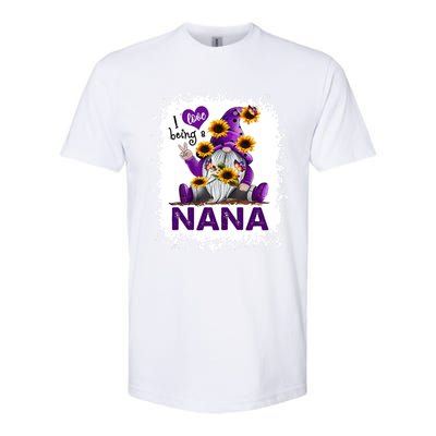 I Love Being A Nana Purple Gnome Cool Gift Softstyle® CVC T-Shirt