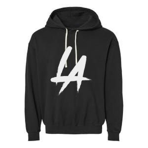 Interlocking La Brush Logo Los Angeles California Garment-Dyed Fleece Hoodie