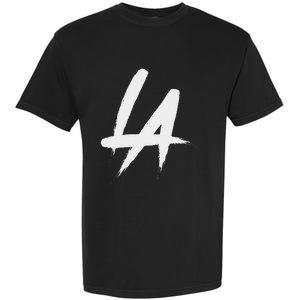 Interlocking La Brush Logo Los Angeles California Garment-Dyed Heavyweight T-Shirt