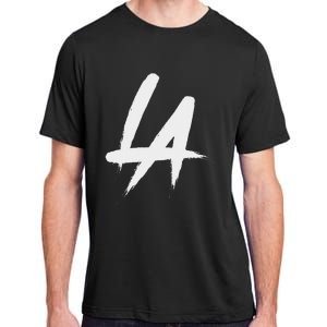 Interlocking La Brush Logo Los Angeles California Adult ChromaSoft Performance T-Shirt