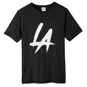 Interlocking La Brush Logo Los Angeles California Tall Fusion ChromaSoft Performance T-Shirt