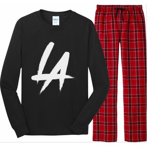 Interlocking La Brush Logo Los Angeles California Long Sleeve Pajama Set