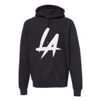 Interlocking La Brush Logo Los Angeles California Premium Hoodie