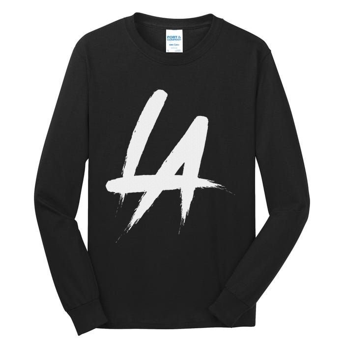 Interlocking La Brush Logo Los Angeles California Tall Long Sleeve T-Shirt