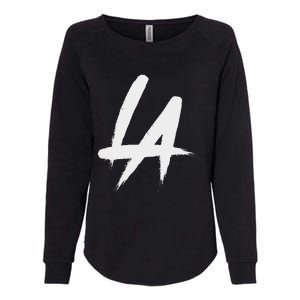 Interlocking La Brush Logo Los Angeles California Womens California Wash Sweatshirt