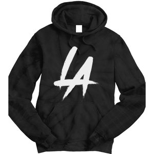 Interlocking La Brush Logo Los Angeles California Tie Dye Hoodie