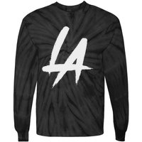 Interlocking La Brush Logo Los Angeles California Tie-Dye Long Sleeve Shirt