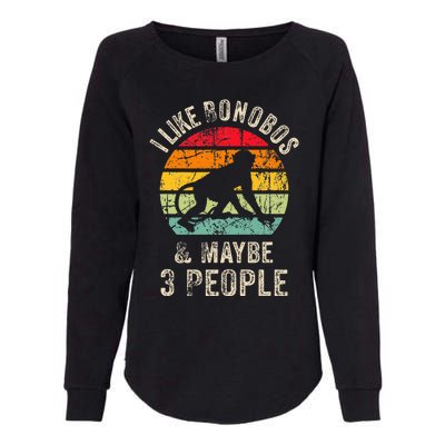 I Like Bonobos & Maybe 3 People Funny Bonobos Lover For Womens California Wash Sweatshirt