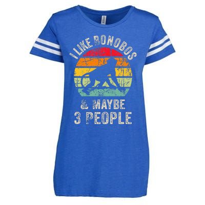 I Like Bonobos & Maybe 3 People Funny Bonobos Lover For Enza Ladies Jersey Football T-Shirt