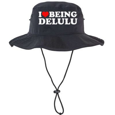 I Love Being Delulu I Heart Being Delulu Red Heart Delulu Bucket Hat