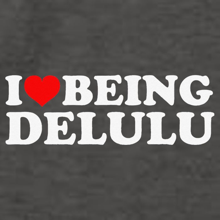 I Love Being Delulu I Heart Being Delulu Red Heart Delulu Vector Backpack