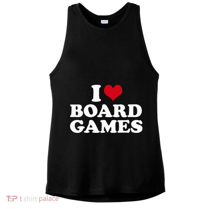 I Love Board Games Ladies PosiCharge Tri-Blend Wicking Tank
