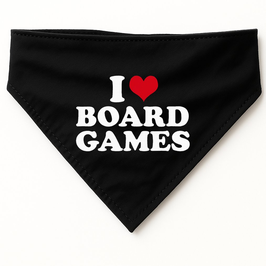 I Love Board Games USA-Made Doggie Bandana