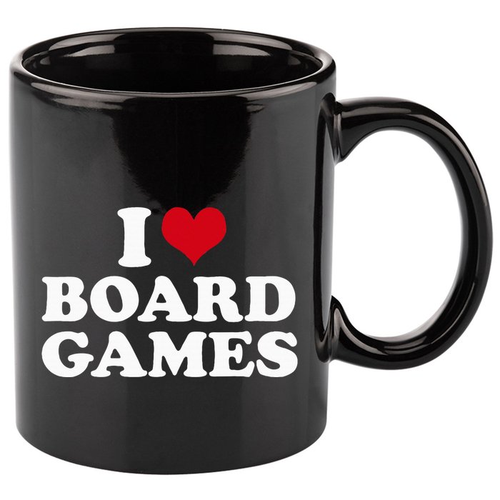I Love Board Games 11oz C Handle Ceramic Mug