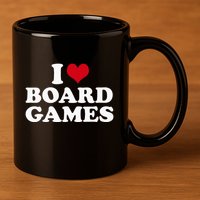 I Love Board Games 11oz C Handle Ceramic Mug