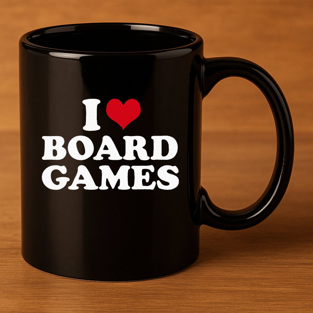 I Love Board Games 11oz C Handle Ceramic Mug