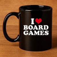 I Love Board Games 11oz C Handle Ceramic Mug