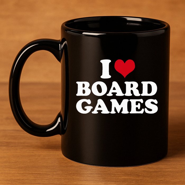 I Love Board Games 11oz C Handle Ceramic Mug
