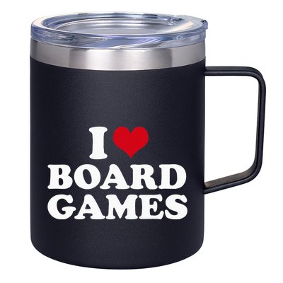 I Love Board Games 12oz Stainless Steel Coffee Mug