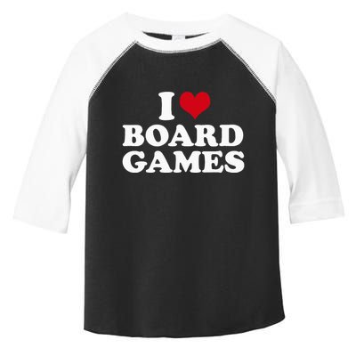 I Love Board Games Toddler Fine Jersey T-Shirt