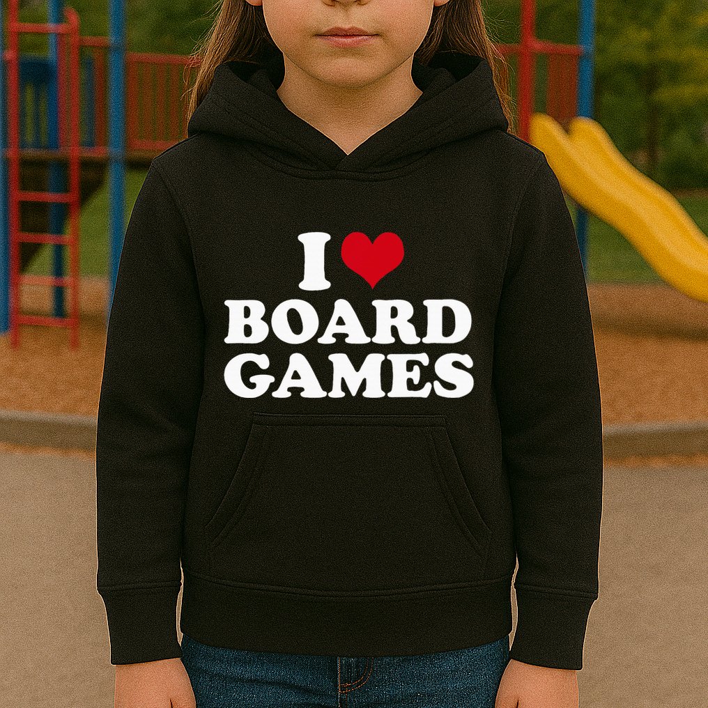 I Love Board Games Kids Hoodie