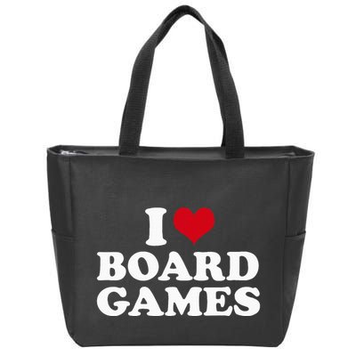 I Love Board Games Zip Tote Bag
