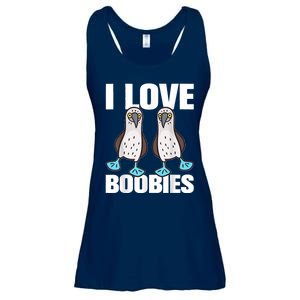 I Love Boobies Blue Footed Boobie Bird Funny Gift For Birdwatchers Ladies Essential Flowy Tank