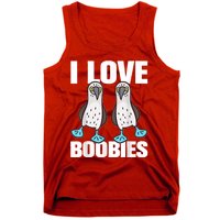 I Love Boobies Blue Footed Boobie Bird Funny Gift For Birdwatchers Tank Top