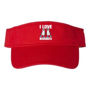 I Love Boobies Blue Footed Boobie Bird Funny Gift For Birdwatchers Valucap Bio-Washed Visor