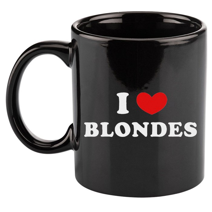 I Love Blondes I Heart Blondes 11oz C Handle Ceramic Mug