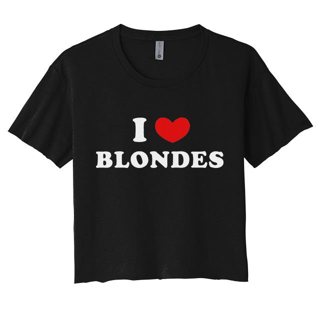 I Love Blondes I Heart Blondes Crop Top