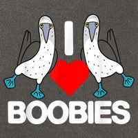 I Love Boobies Blue Footed Boobie Bird Funny I Heart Boobies Cotton Canvas Backpack