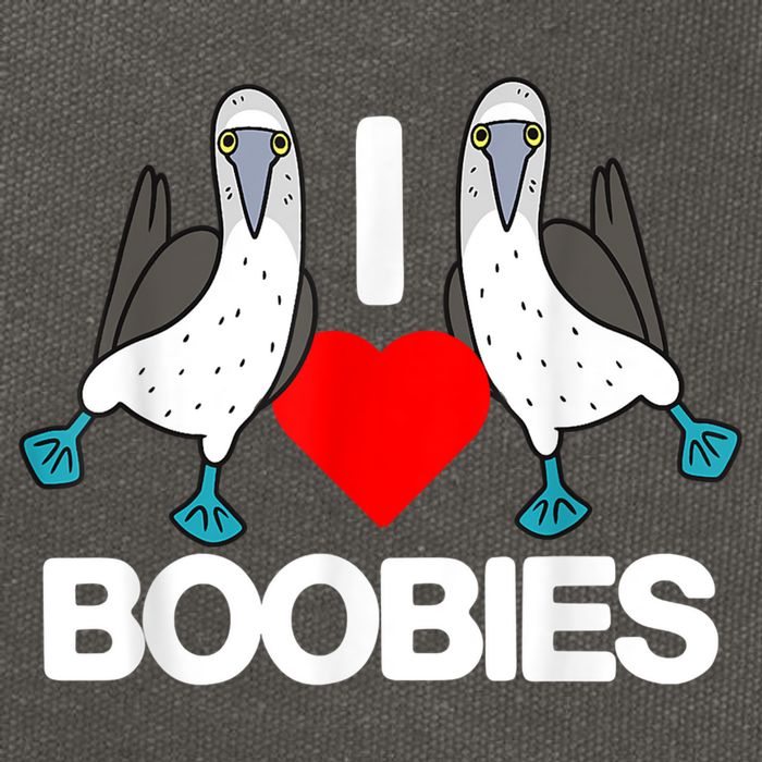 I Love Boobies Blue Footed Boobie Bird Funny I Heart Boobies Cotton Canvas Backpack