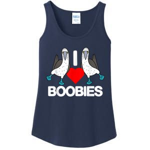 I Love Boobies Blue Footed Boobie Bird Funny I Heart Boobies Ladies Essential Tank