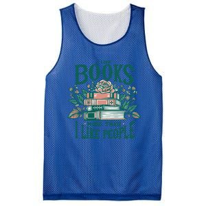 I Like Books More Than People Reading Teacher Book Nerds Gift Mesh Reversible Basketball Jersey Tank