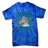 I Like Books More Than People Reading Teacher Book Nerds Gift Tie-Dye T-Shirt