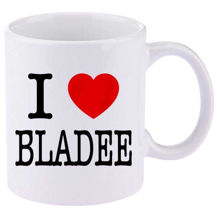 I Love Bladee 11oz C Handle Ceramic Mug