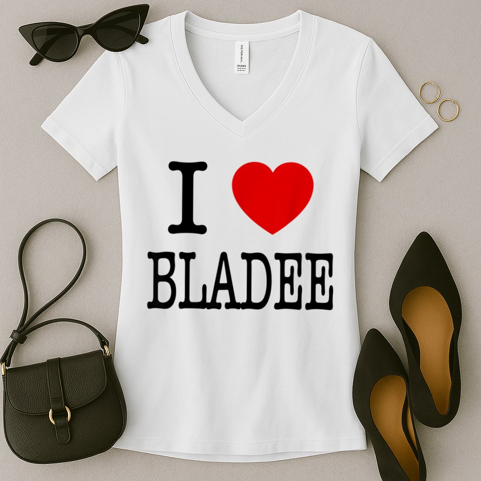 I Love Bladee Women's V-Neck T-Shirt