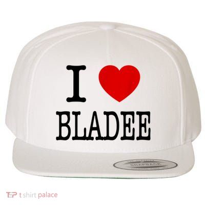 I Love Bladee Wool Snapback Cap