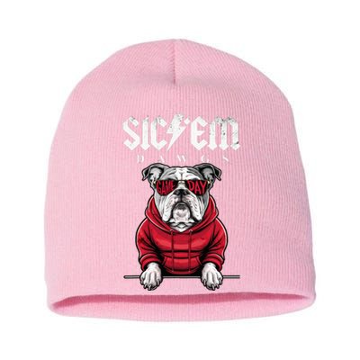 I Love Bulldog Proud Name Vintage Game Day Short Acrylic Beanie