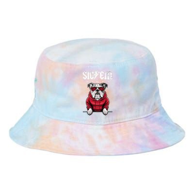 I Love Bulldog Proud Name Vintage Game Day Tie Dye Newport Bucket Hat