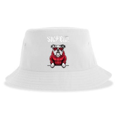 I Love Bulldog Proud Name Vintage Game Day Sustainable Bucket Hat