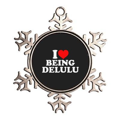 I Love Being Delulu Metallic Star Ornament