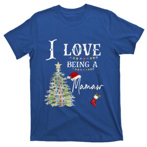 I Love Being Mamaw Christmas Tree Santa Claus Great Gift T-Shirt