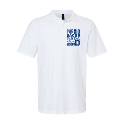 I Love Big Sacks Tight Ends And Strong D Funny Football Polo