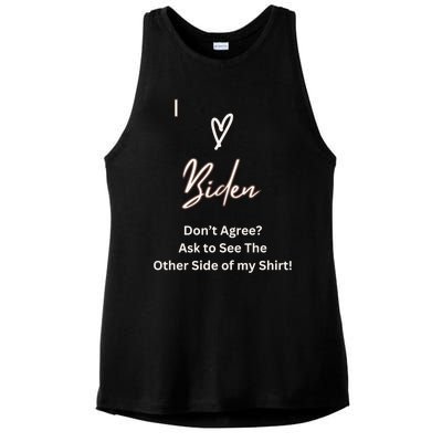 I Love Biden And I Love Trump Confuse Your Friends! Gift Ladies PosiCharge Tri-Blend Wicking Tank