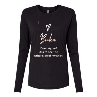 I Love Biden And I Love Trump Confuse Your Friends! Gift Womens Cotton Relaxed Long Sleeve T-Shirt