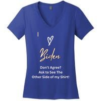 I Love Biden And I Love Trump Confuse Your Friends! Gift Women's V-Neck T-Shirt